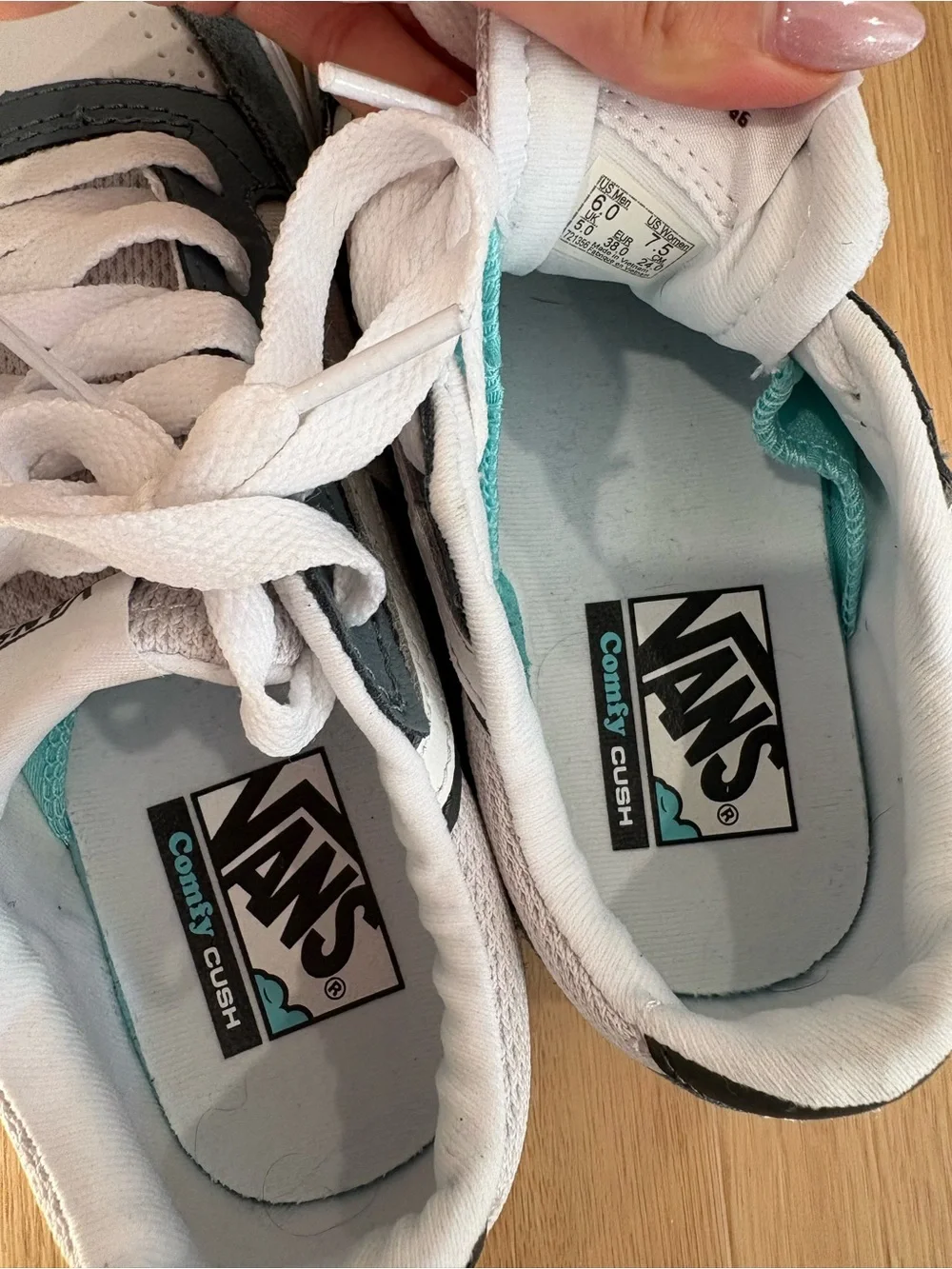 Vans Lowland low top sneakers blue white size 7.5